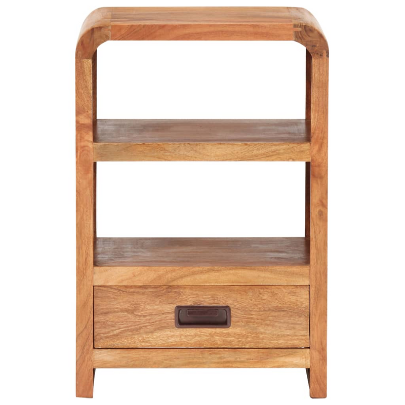 vidaXL Bedside Table 15.7"x11.8"x23.6" Solid Acacia Wood Honey Finish