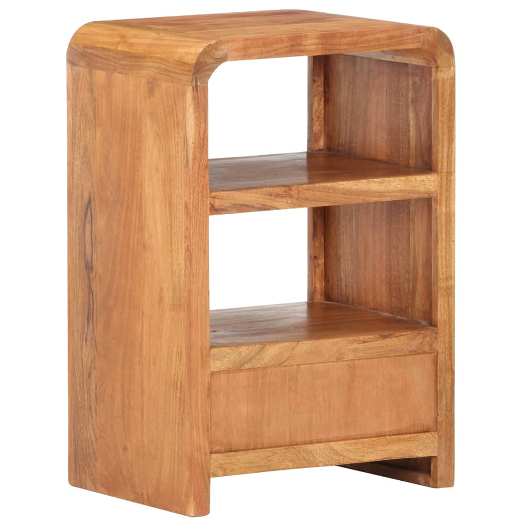 vidaXL Bedside Table 15.7"x11.8"x23.6" Solid Acacia Wood Honey Finish