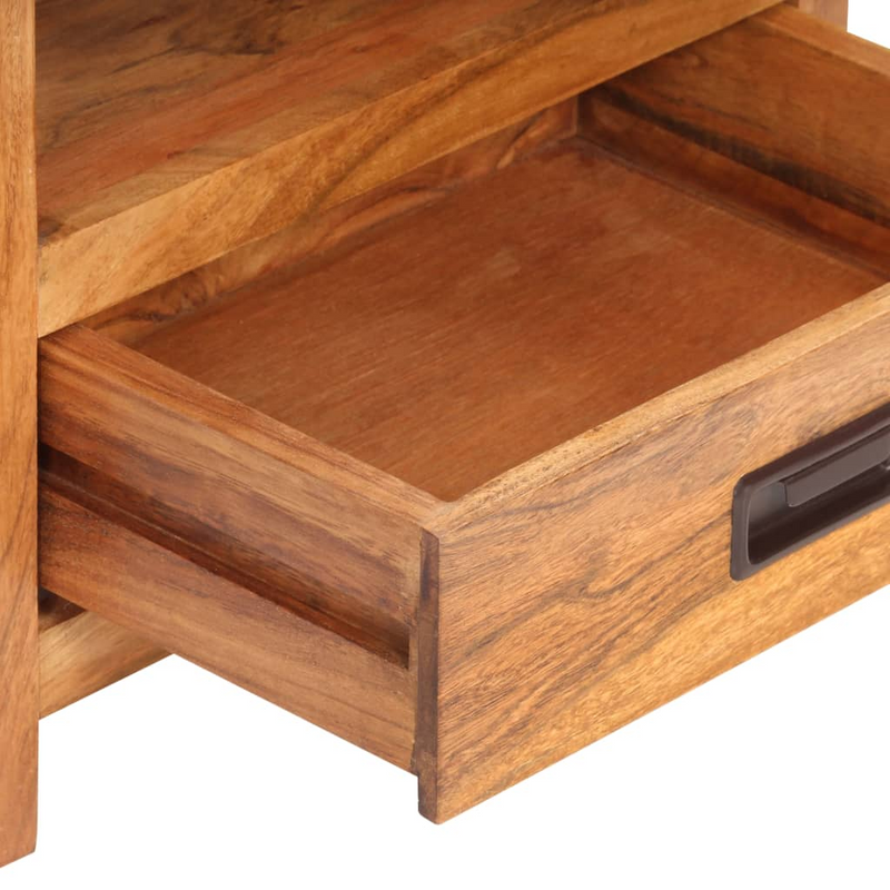 vidaXL Bedside Table 15.7"x11.8"x23.6" Solid Acacia Wood Honey Finish