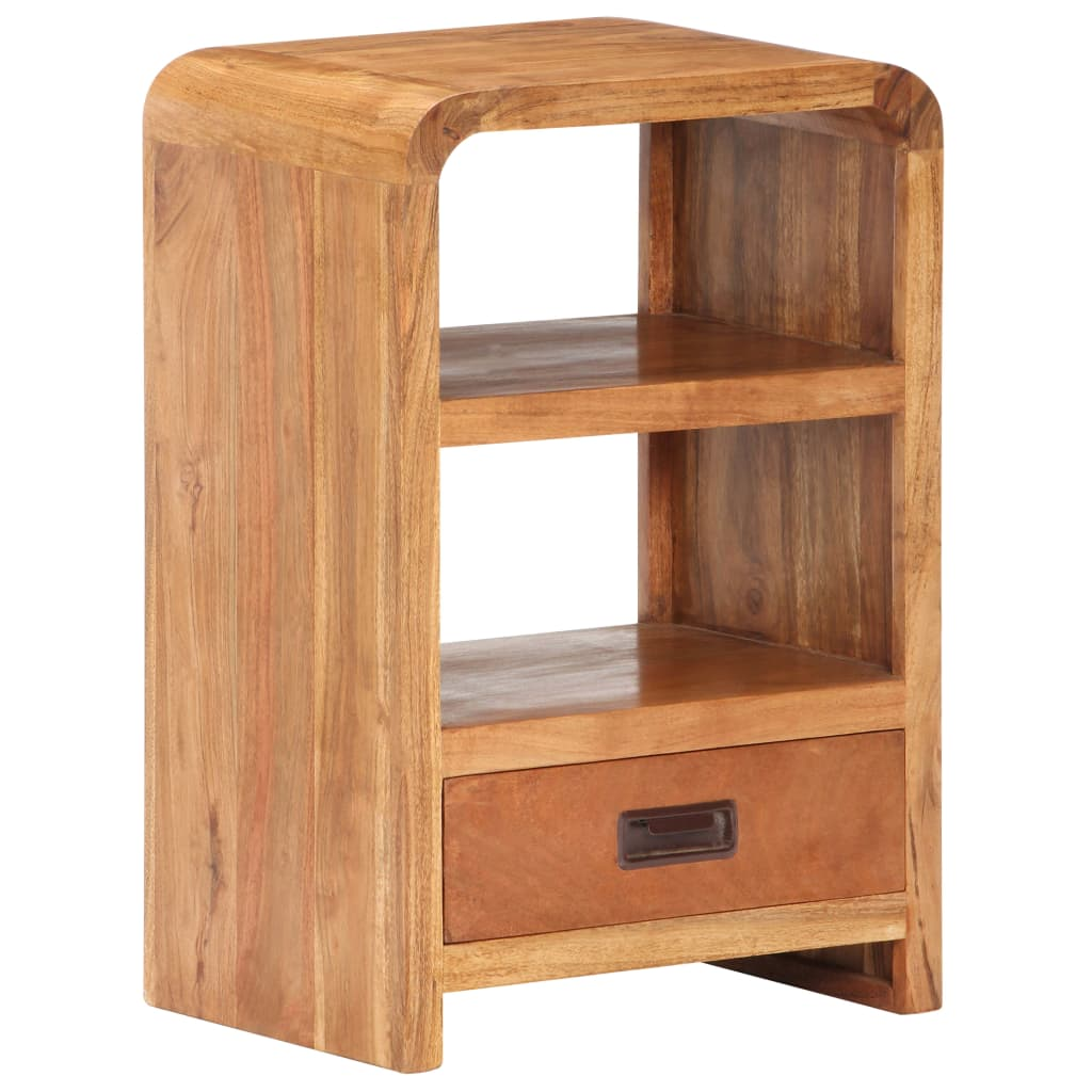 vidaXL Bedside Table 15.7"x11.8"x23.6" Solid Acacia Wood Honey Finish
