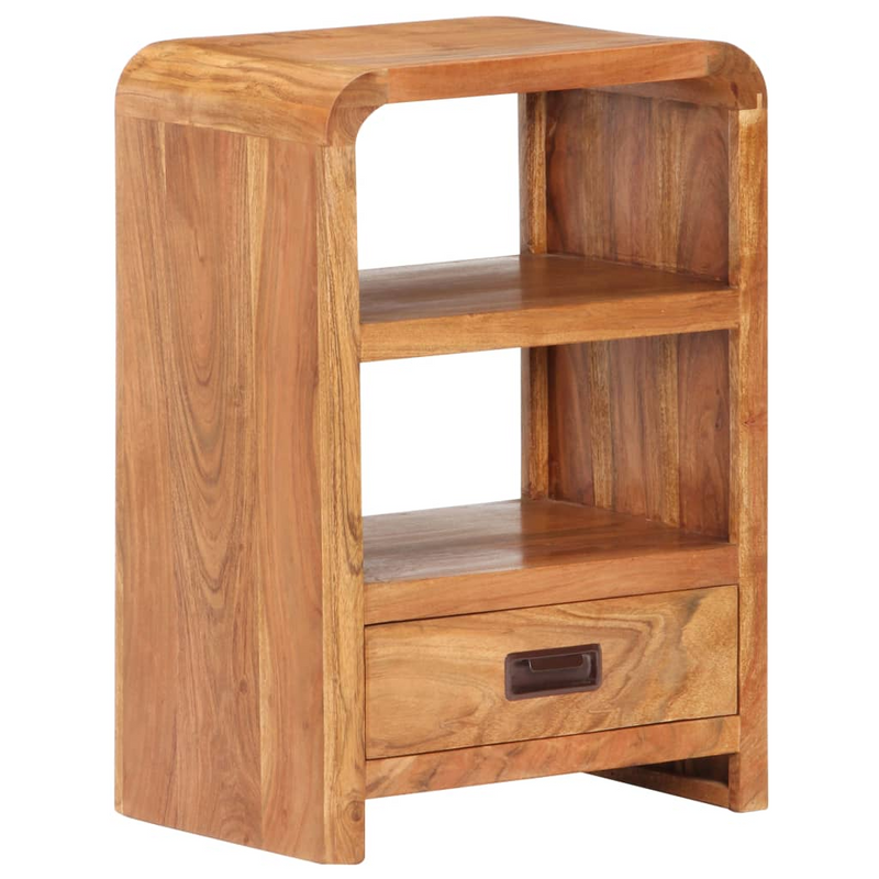 vidaXL Bedside Table 15.7"x11.8"x23.6" Solid Acacia Wood Honey Finish