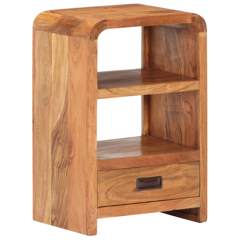 vidaXL Bedside Table 15.7"x11.8"x23.6" Solid Acacia Wood Honey Finish