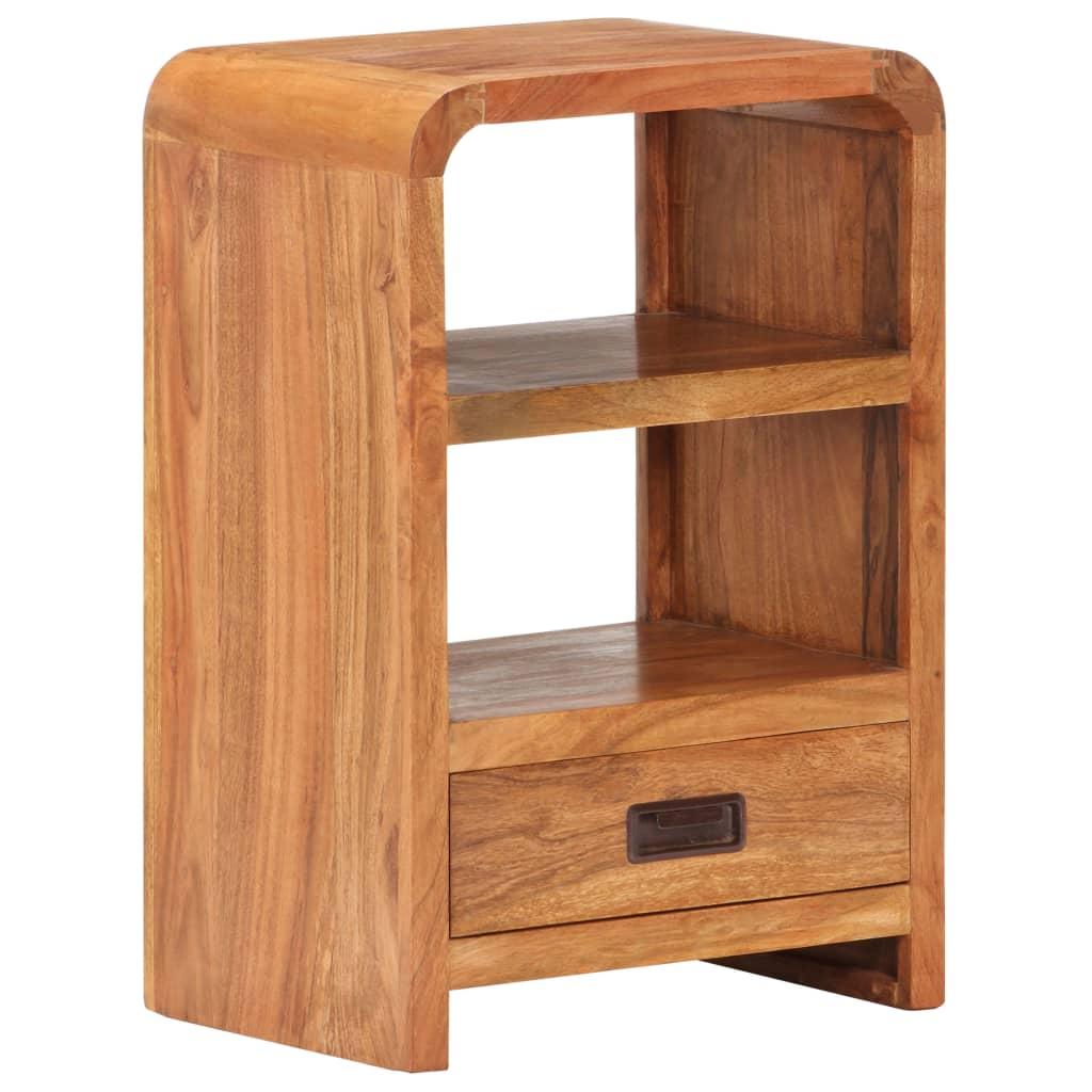 vidaXL Bedside Table 15.7"x11.8"x23.6" Solid Acacia Wood Honey Finish