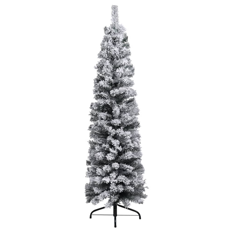 Artificial Pre-lit Slim 59.1" Christmas Tree with Rose Gold Ball Set