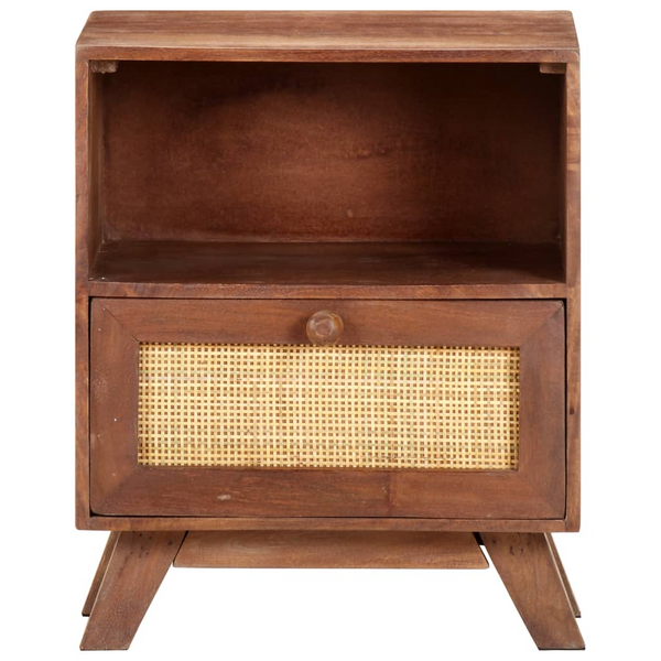 vidaXL Bedside Cabinet 15.7"x11.8"x19.7" Solid Mango Wood