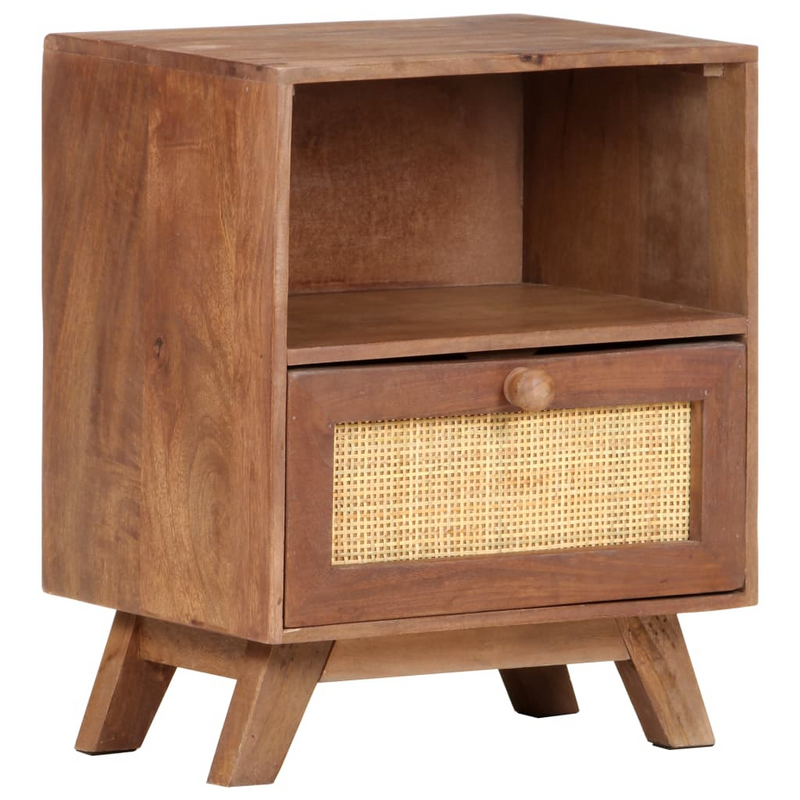 vidaXL Bedside Cabinet 15.7"x11.8"x19.7" Solid Mango Wood