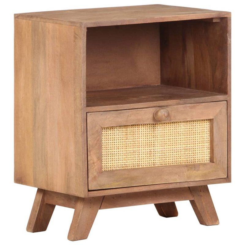 vidaXL Bedside Cabinet 15.7"x11.8"x19.7" Solid Mango Wood