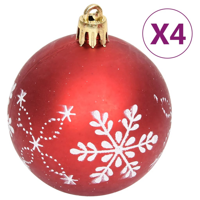 Christmas Red/White Bauble 108-Piece Set