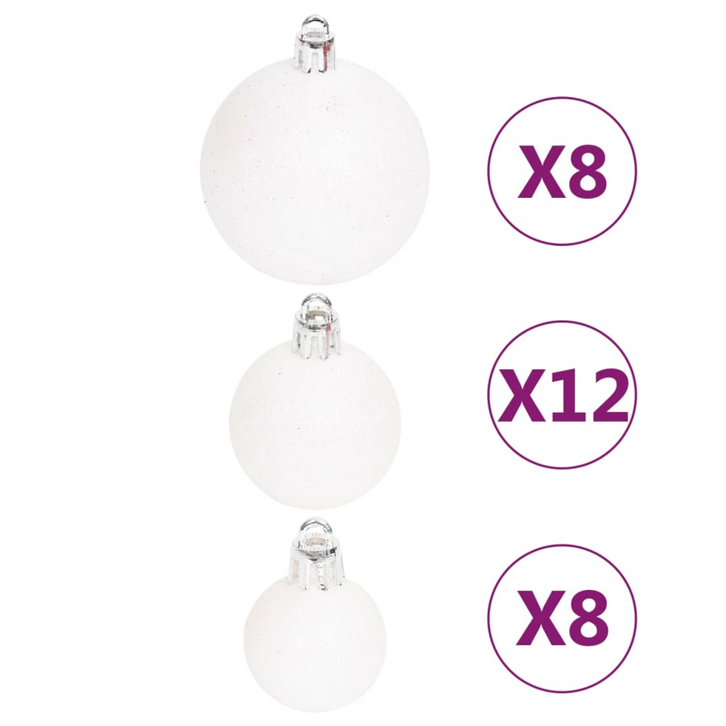 Christmas Red/White Bauble 108-Piece Set