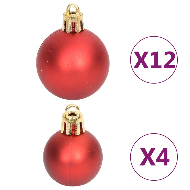 Christmas Red/White Bauble 108-Piece Set