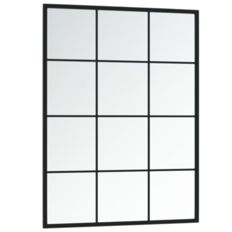 vidaXL Wall Mirror Black 31.5"x23.6" Metal