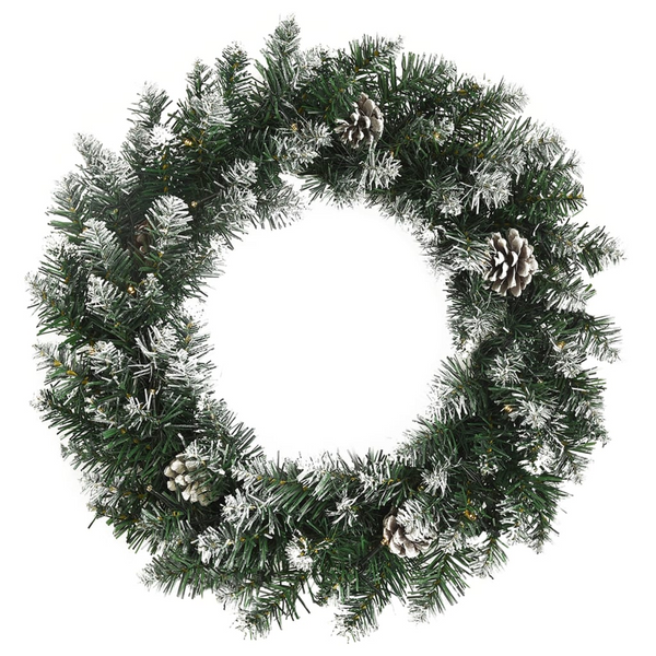 Christmas 23.6" Wreath with LED Lights