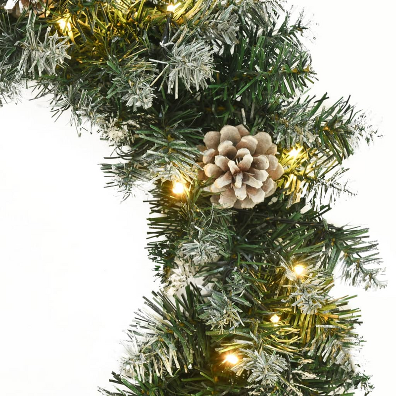 Christmas 23.6" Wreath with LED Lights