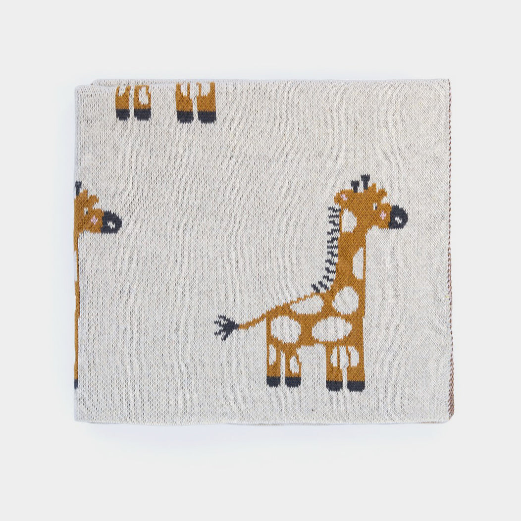 Cotton Giraffe Baby Blanket