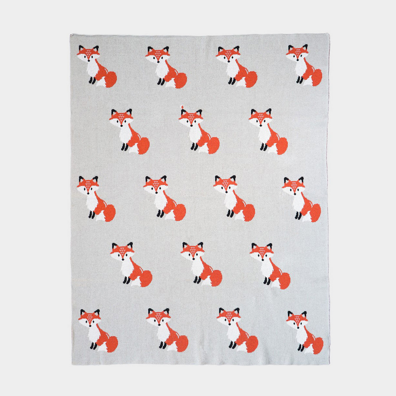 Cotton Fox Baby Blanket