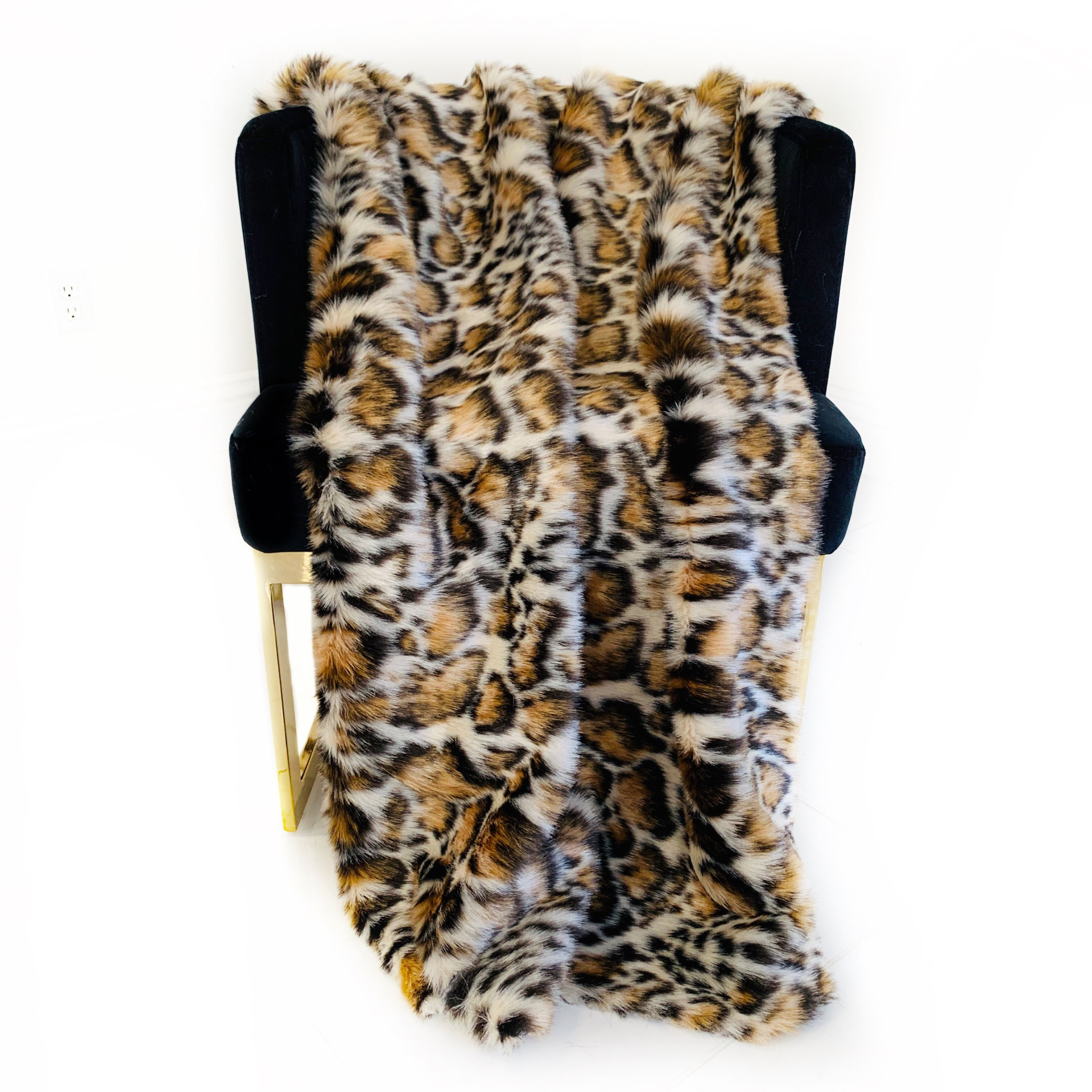 Majestic Safari Brown Tiger Faux Fur Luxury Throw Blanket
