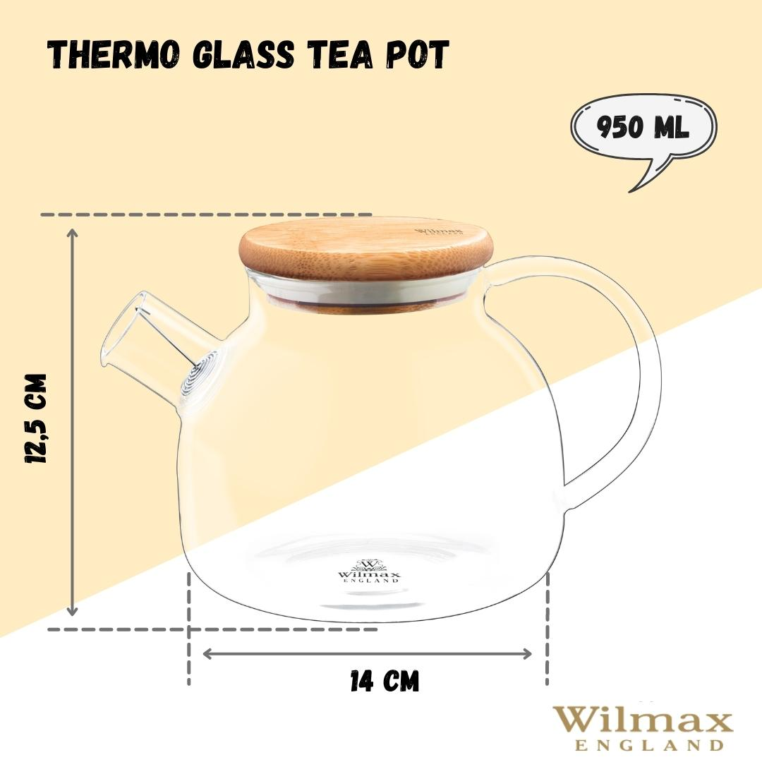 Thermo Glass Teapot 32 Fl Oz | High temperature and shock resistant