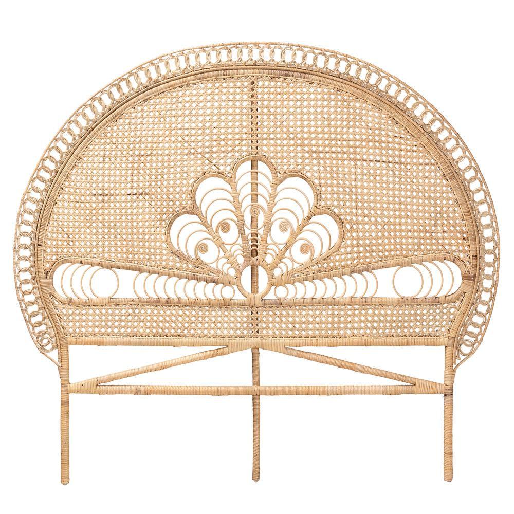 Marlette Rattan Sunburst Queen Headboard