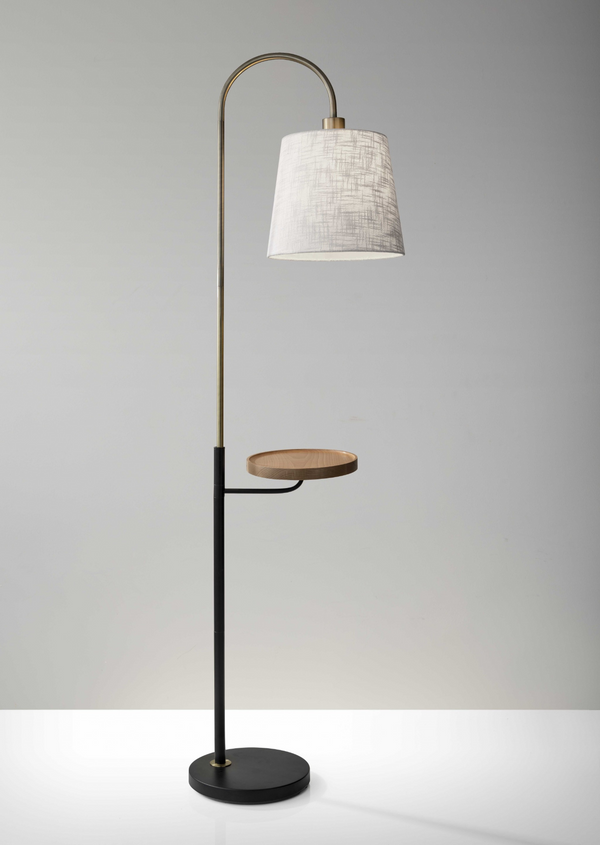 Imogen 65" Brass Tray Table Floor Lamp
