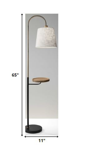 Imogen 65" Brass Tray Table Floor Lamp