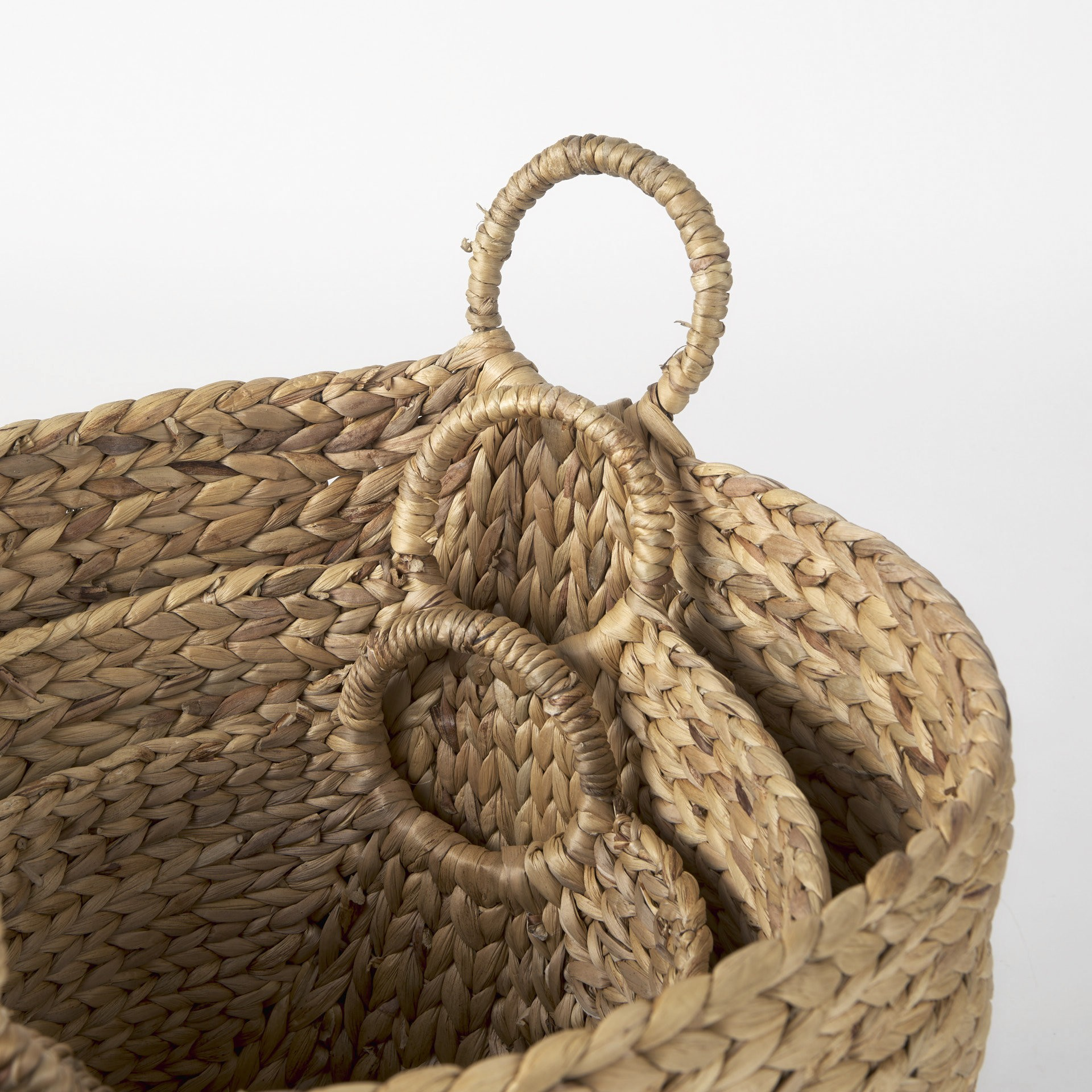 Braided Wicker Storage Basket Set