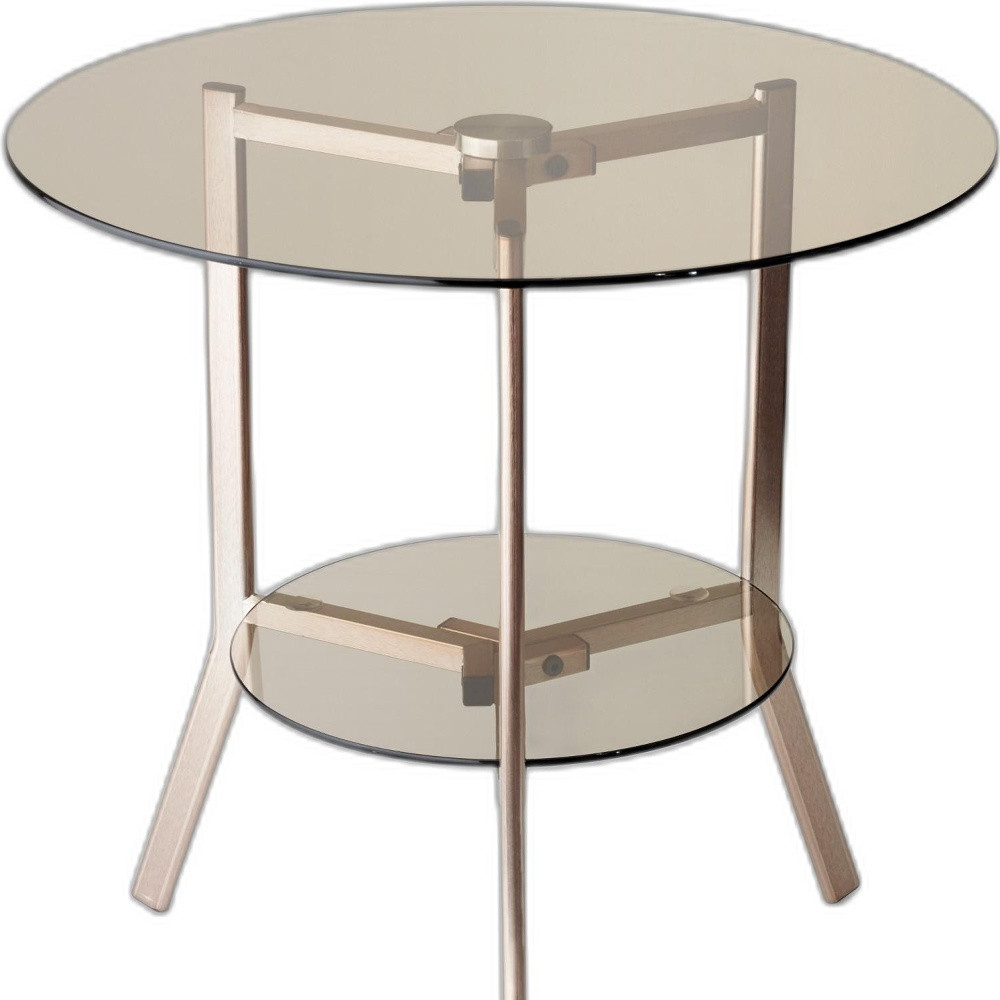 Copper Powder Coated Metal Tripod End Table