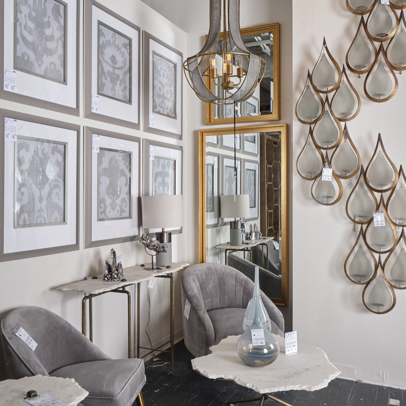 Gilded Harmony Irregular White Marble Coffee Table