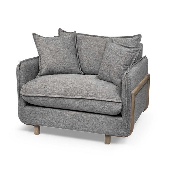 Stetson Contemporary Comfort Gray Linen Armchair