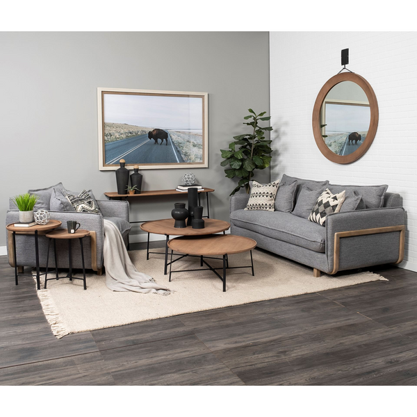 Stetson Contemporary Comfort Gray Linen Armchair