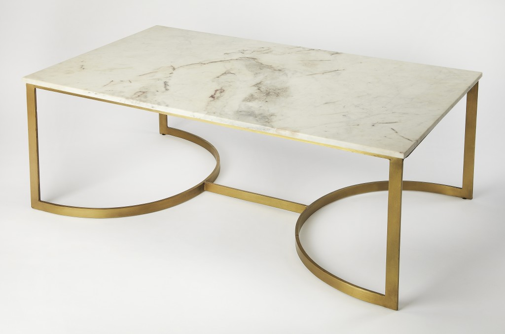 Barti Metal And Marble Coffee Table