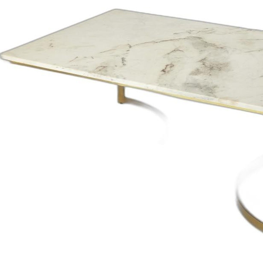 Barti Metal And Marble Coffee Table