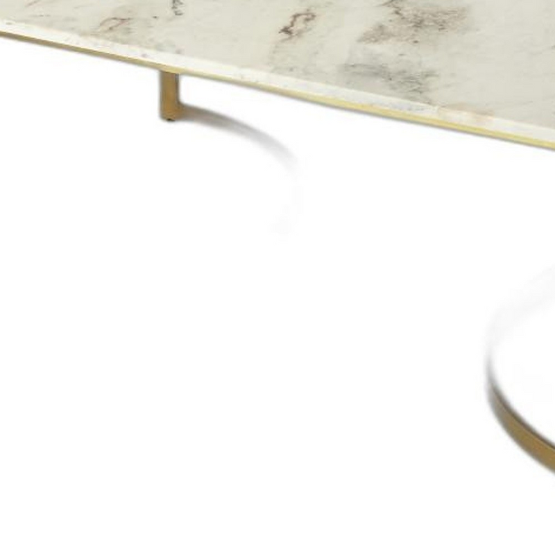 Barti Metal And Marble Coffee Table
