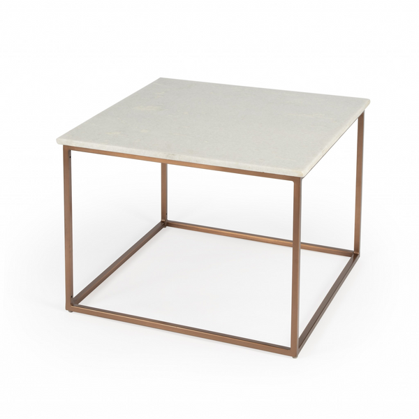 Marble and Copper Coffee Table