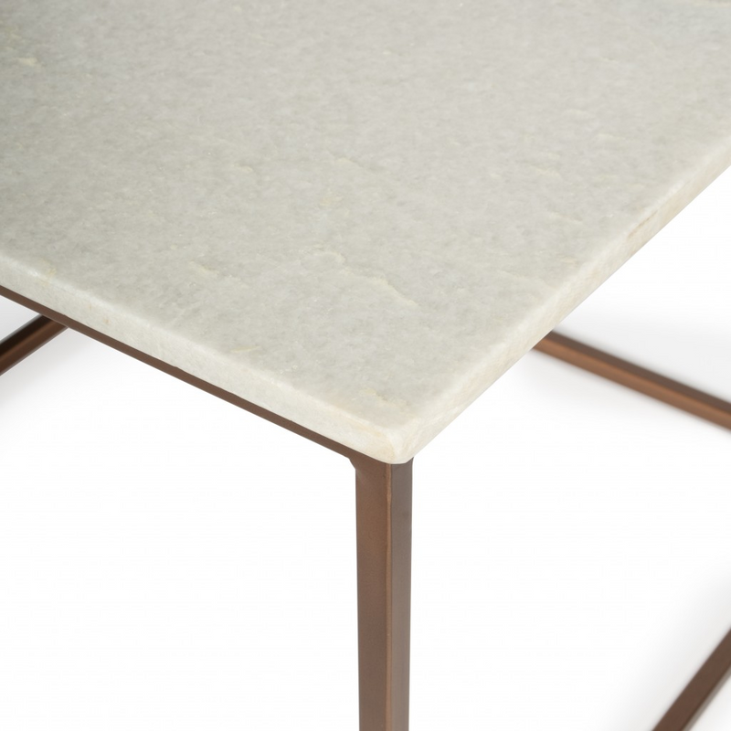 Marble and Copper Coffee Table