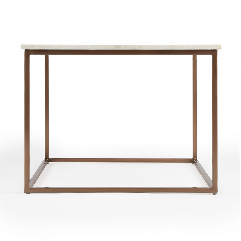 Marble and Copper Coffee Table