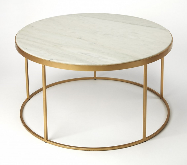 Elysian Elegance 34" Multi-Color Round Coffee Table