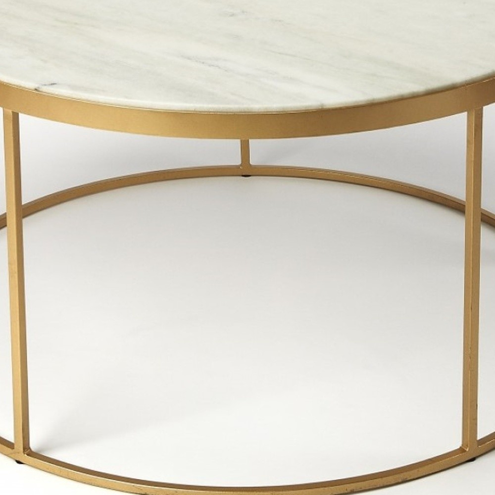 Elysian Elegance 34" Multi-Color Round Coffee Table