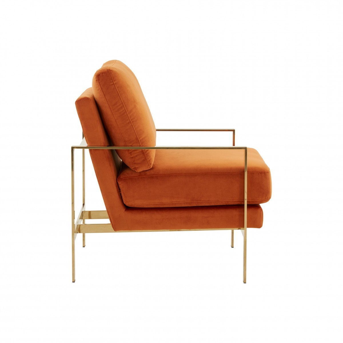 Orange And Gold Opulent Oasis Accent Chair