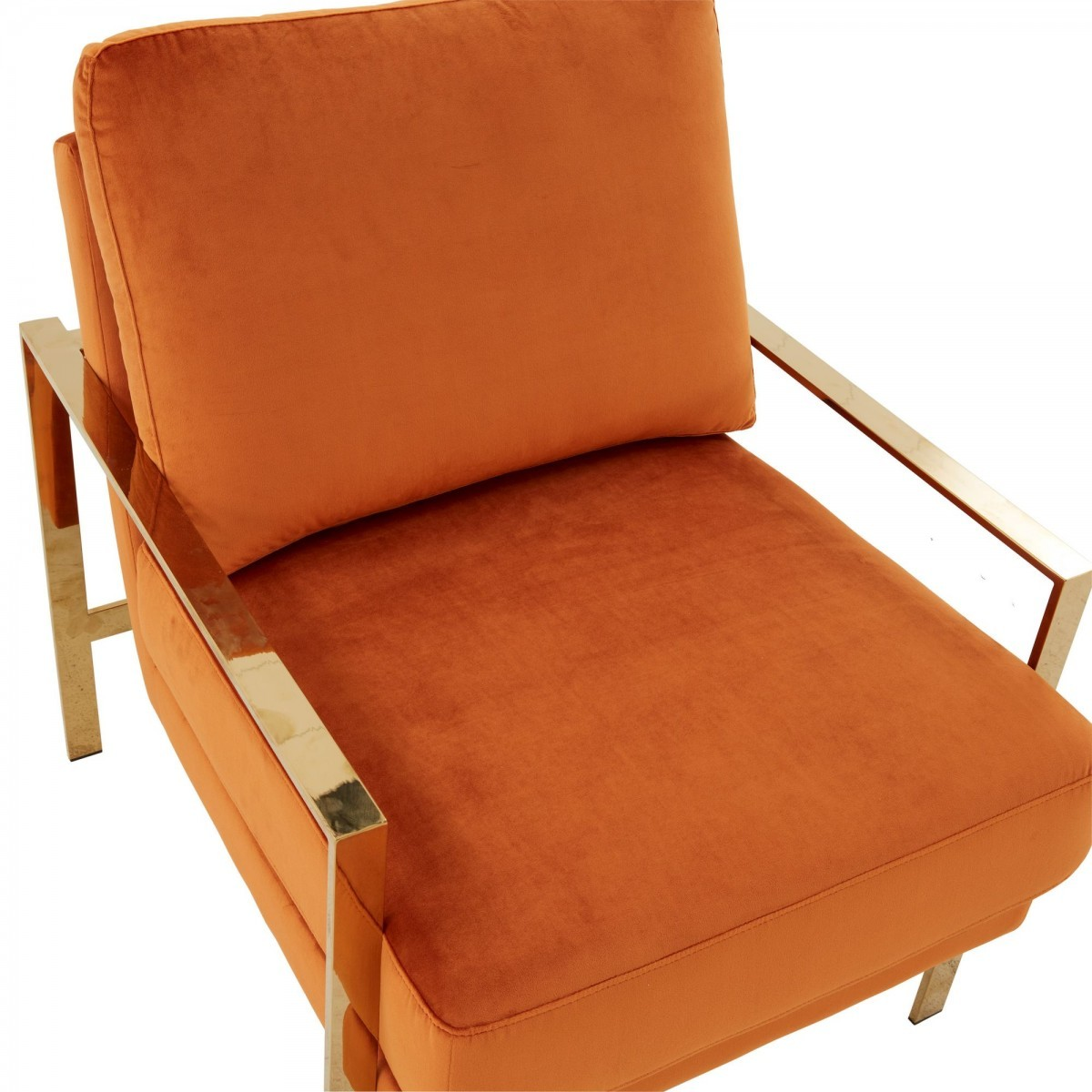 Orange And Gold Opulent Oasis Accent Chair