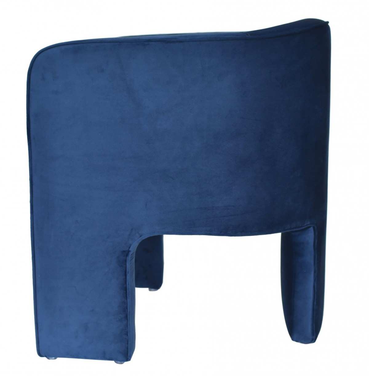 Harlow Contemporary Royal Blue Velvet Three-Legged Armchair