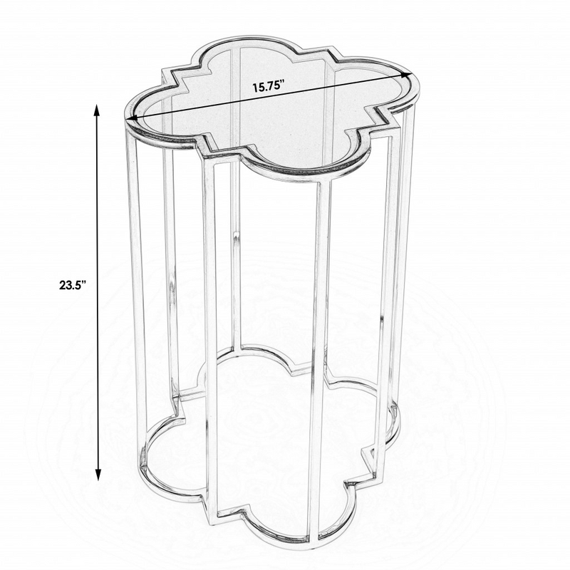 Archer Gold And Black Glass Free Form End Table