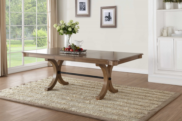 Epicurean Elegance Gray Oak Dining Table