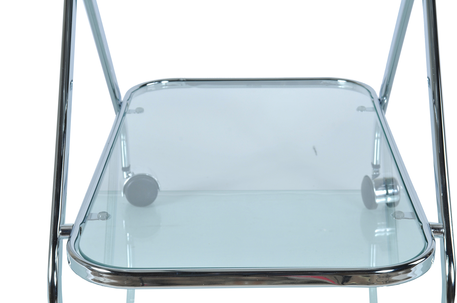 Chrome X-Shape  Bar Cart