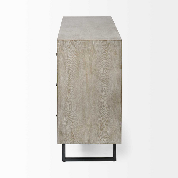 Olsen Coastal Elegance Nine-Drawer Mango Wood Sideboard