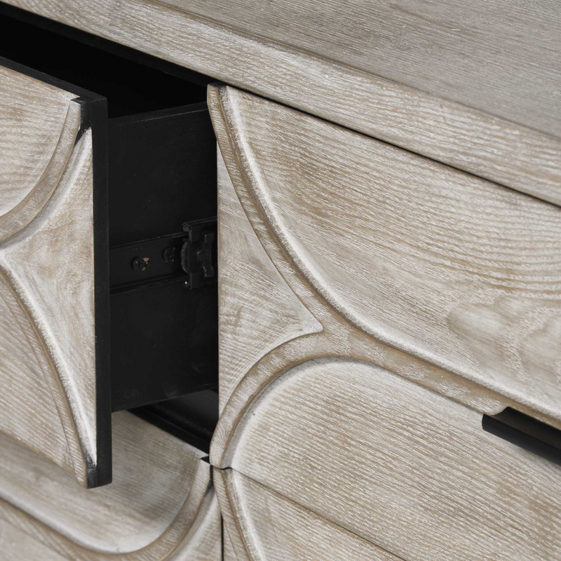 Olsen Coastal Elegance Nine-Drawer Mango Wood Sideboard
