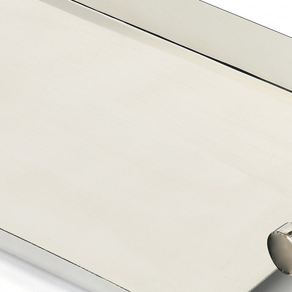 Horn Accent Rectangular Stainless Steel Serving Tray
