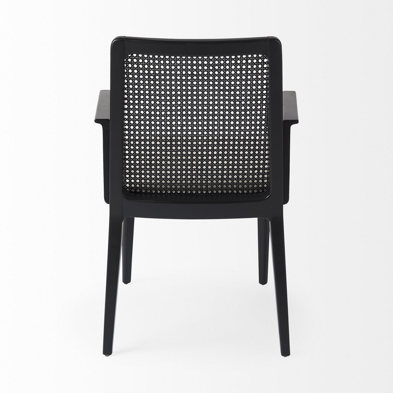 Cane Black/Cream Dining Armchair