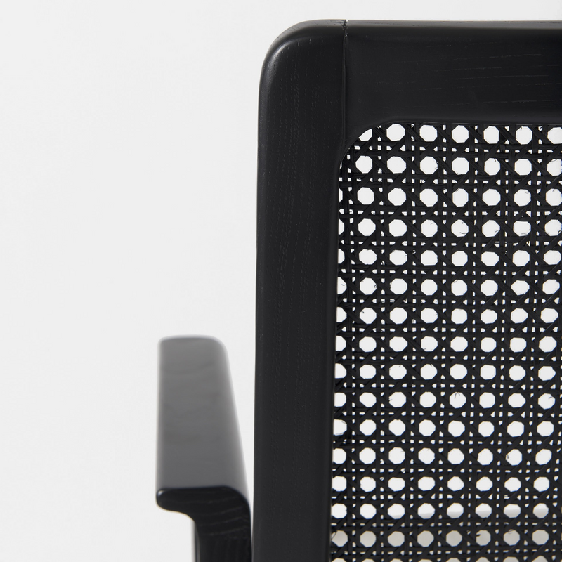 Cane Black/Cream Dining Armchair