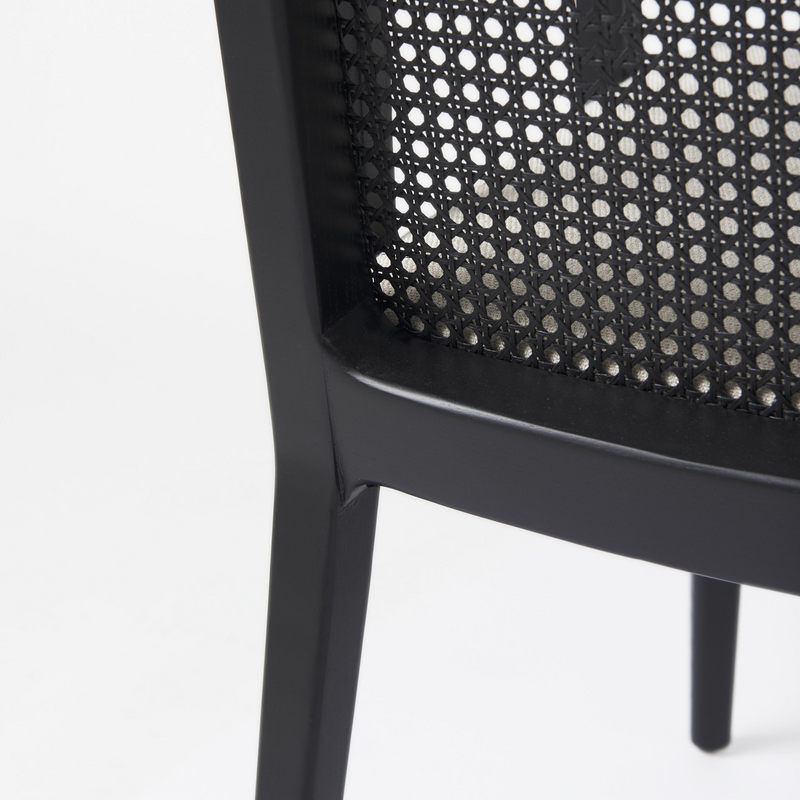 Cane Black/Cream Dining Armchair