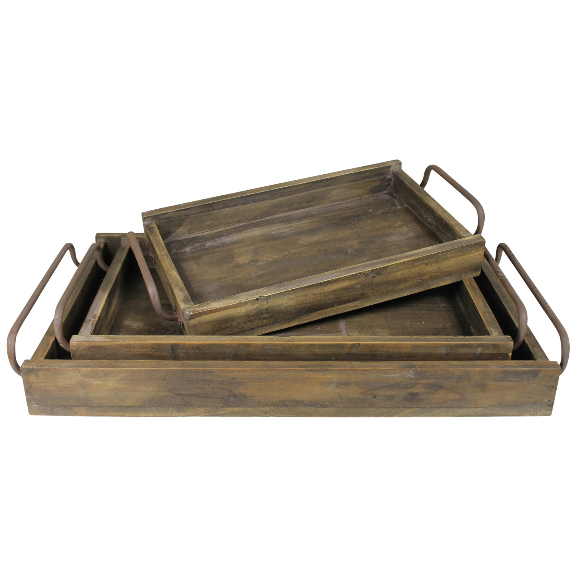 Wooden Tray Set